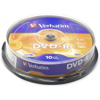 Pyta DVD-R 4, 7GB VERBATIM cake (10szt) 16x Matt Silver 43523