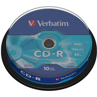 Pyta CD-R 700MB VERBATIM 52x cake (10szt) Extra Protection 43437