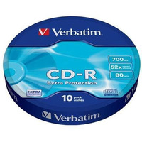 Pyta CD-R 700MB VERBATIM 52x wrap (10) extra protection 43725