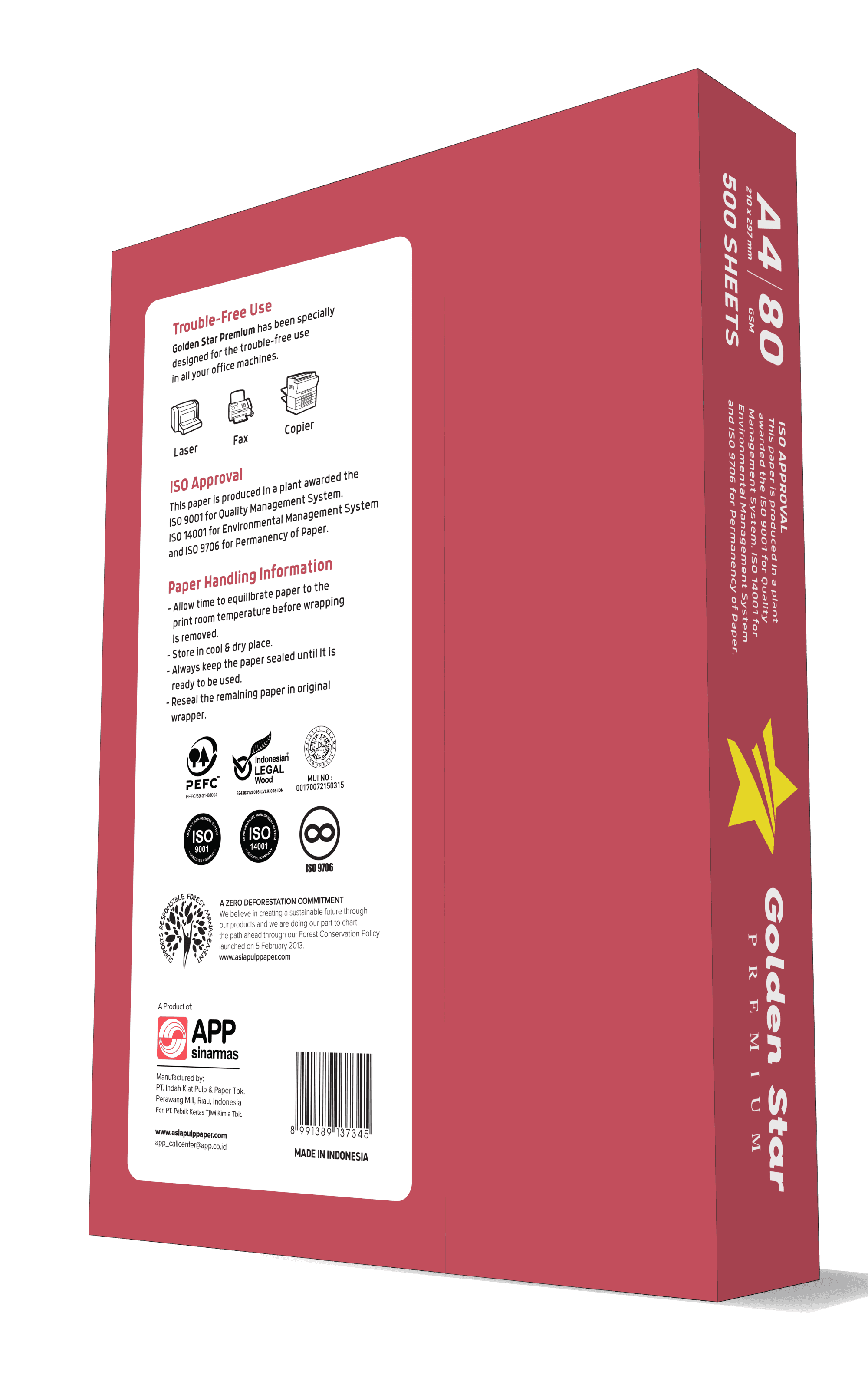 Papier ksero A4 80g (5 ryz) GOLDEN STAR Premium