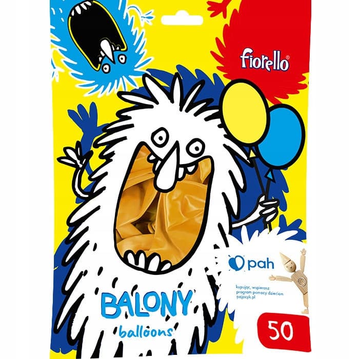 Balony metalizowane złote 10`` (50szt.) FIORELLO 170-2632