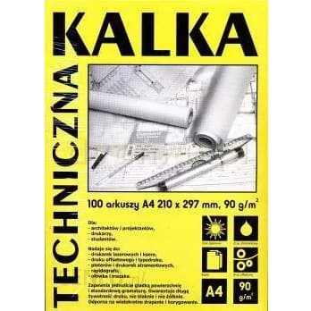 Kalka kreślarska A4 90g. 100 arkuszy KAL-DA4901 KOH-I-NOOR