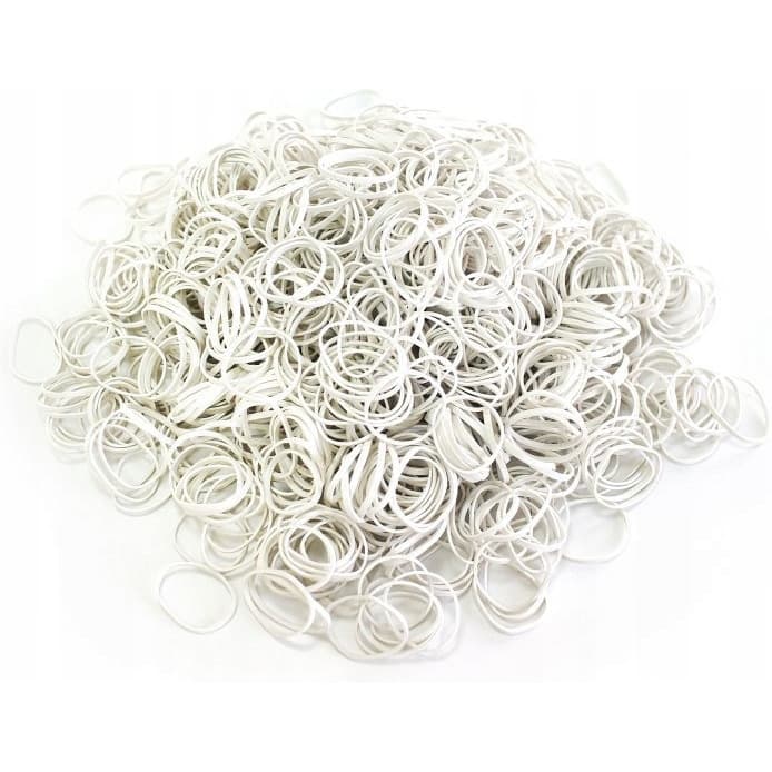 Gumki recepturki 1kg średnica 100mm białe 1,5x1,5mm gure100x1.5x1.5 EMERSON