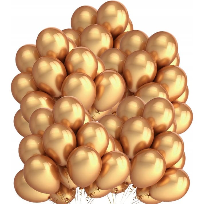 Balony metalizowane złote 10`` (50szt.) FIORELLO 170-2632