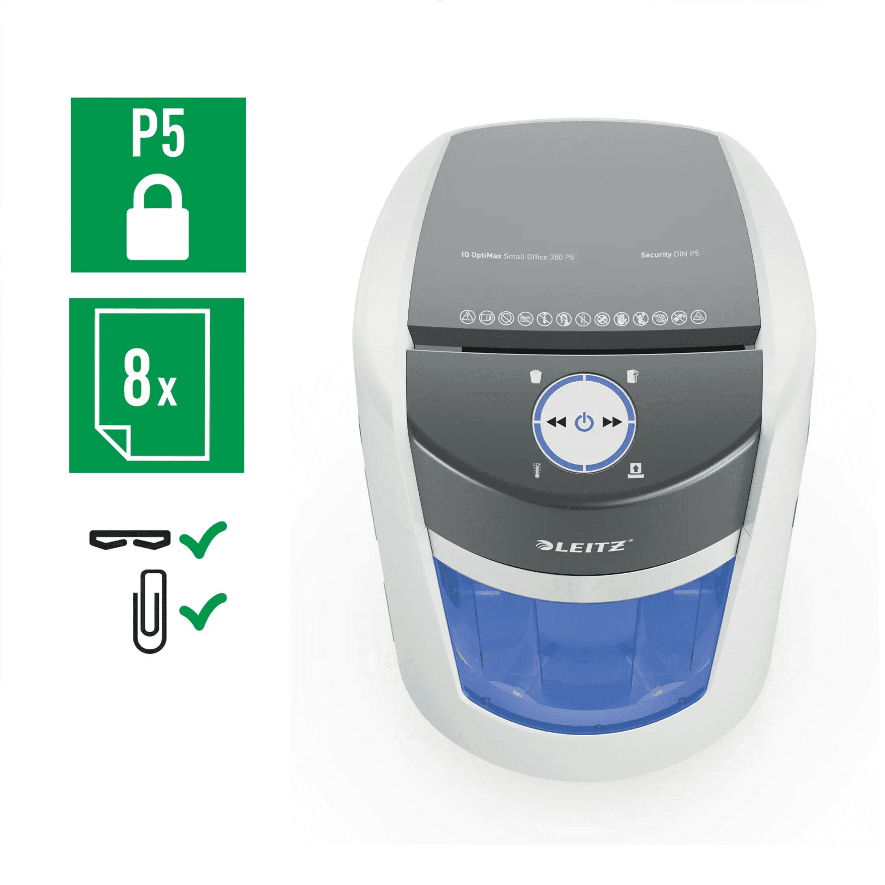 Niszczarka Leitz IQ Optimax Small Office 350 P5 22L 83590000