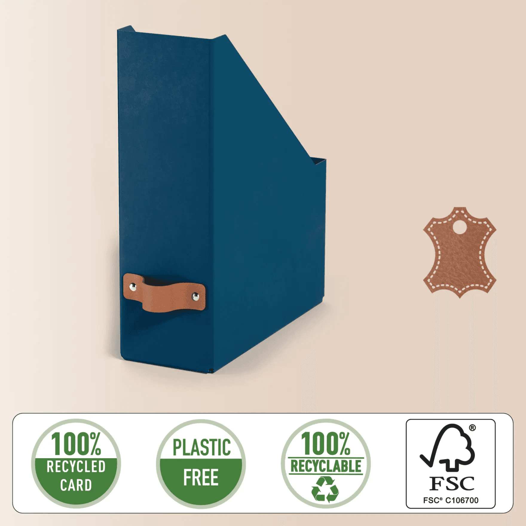 Pojemnik na dokumenty Puro z tektury w 100% z recyklingu (2szt.) granatowy 24710068 LEITZ