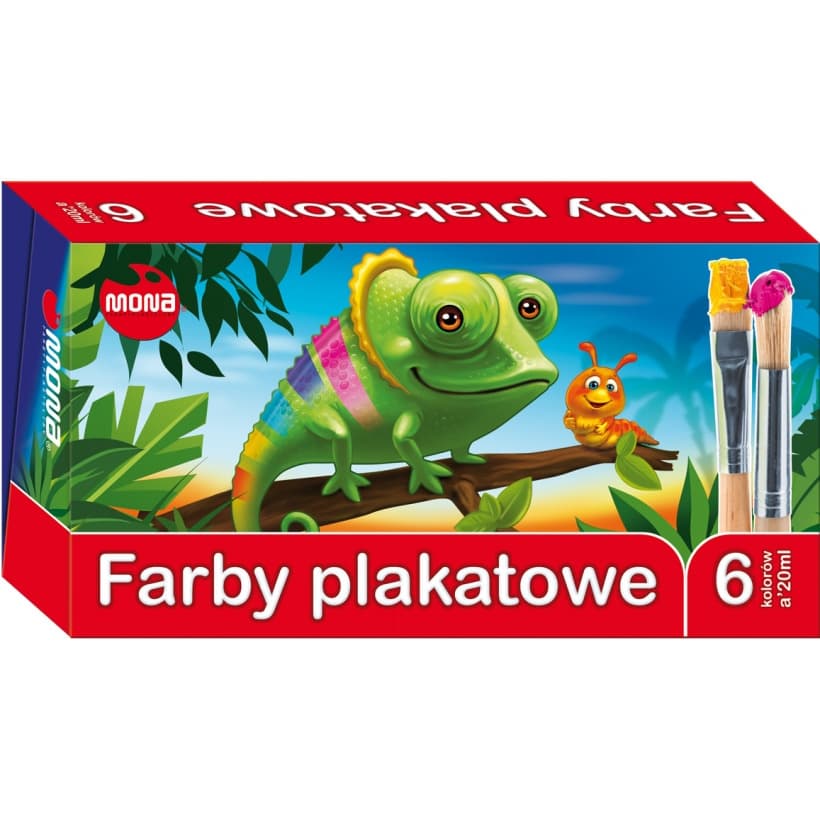 Farby plakatowe MONA 6 kol.20 ml 0081 ST.MAJEWSKI