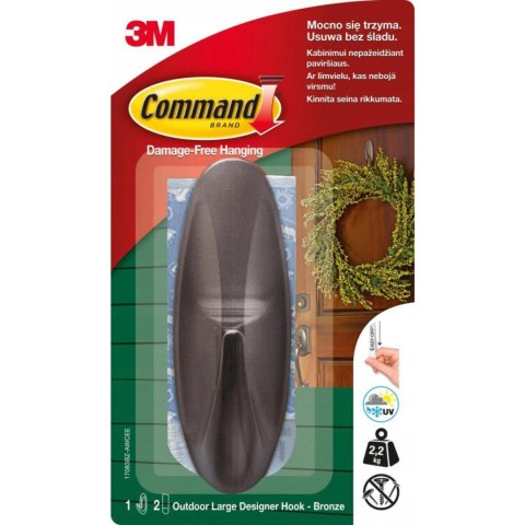 Hak COMMAND outdoor grafitowy 2,2kg Hak COMMAND outdoor grafitowy 2,2kg