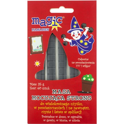Masa mocująca MAGIC STRONG 35g 60 kostek KAMABEN Masa mocująca MAGIC STRONG 35g 60 kostek KAMABEN