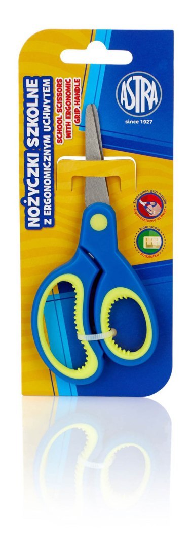 Nożyczki szkolne 13cm z ergonomicznym uchwytem 407118005 ASTRA