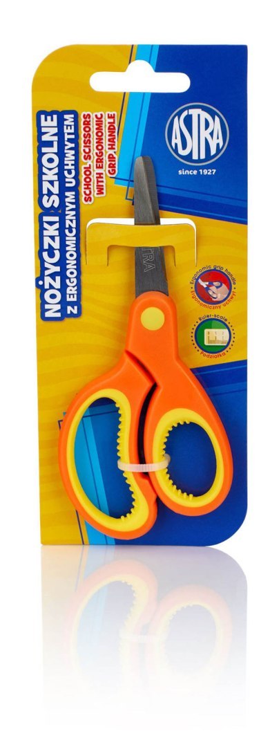 Nożyczki szkolne 13cm z ergonomicznym uchwytem 407118005 ASTRA