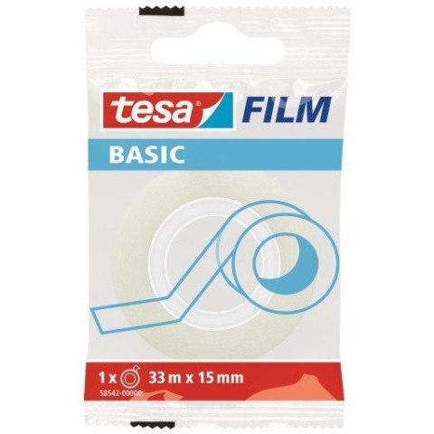 Taśma biurowa TESA BASIC 15x33m (10szt) 58568-0000-00 Taśma biurowa TESA BASIC 15x33m (10szt) 58568-0000-00