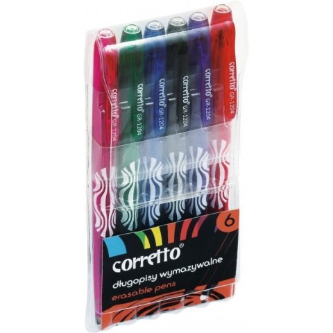 Długopis wymazywalny CORRETTO komplet 6szt. GR-1204 160-2078 Długopis wymazywalny CORRETTO komplet 6szt. GR-1204 160-2078