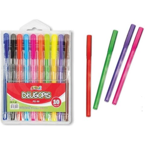 Długopis 0,7mm 10 kolorów PB-80 KOLORI TT7822