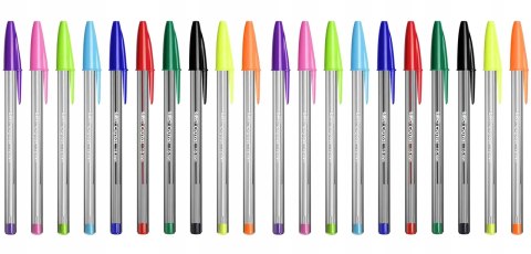 Długopis CRISTAL MULTI COLOR mix (op20 szt.) folia 942049 BIC