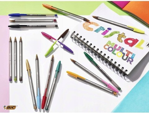 Długopis CRISTAL MULTI COLOR mix (op20 szt.) folia 942049 BIC