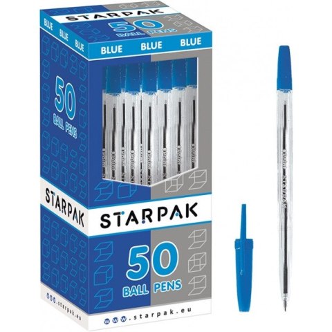 Długopis ze skuwką cristal niebieski 144357 STARPAK Długopis ze skuwką cristal niebieski 144357 STARPAK