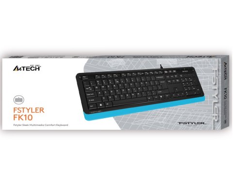Klawiatura A4TECH FSTYLER FK10 blue A4TKLA46450 Klawiatura A4TECH FSTYLER FK10 blue A4TKLA46450