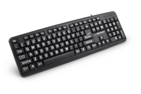 Klawiatura ESPERANZA FLORIDA z dużym nadrukiem USB EK129 Klawiatura ESPERANZA FLORIDA z dużym nadrukiem USB EK129
