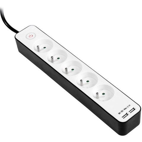 Listwa zasilająca 5g/1,5m/2USB biało-czarna Zebra mobile ready (2xUSB 2,1A) TRALIS46254 TRACER Listwa zasilająca 5g/1,5m/2USB biało-czarna Zebra mobile ready (2xUSB 2,1A) TRALIS46254 TRACER