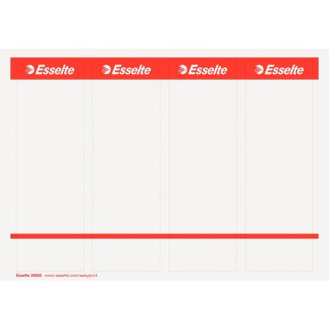 Etykiety do segregatorów 59x192mm(10x4) białe samop. ESSELTE 20822