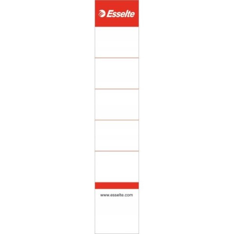 Etykiety grzbietowe do segregatorów 50mm (szerokość 38mm) białe 10sztuk 810811 ESSELTE