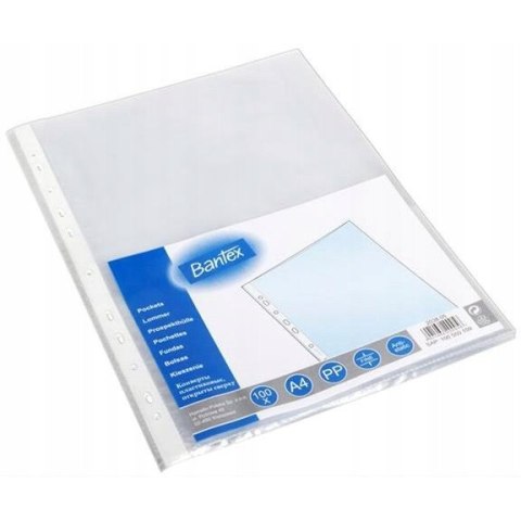 Koszulki groszkowe na dokumenty A4 35mic 100 sztuk 400105682 BANTEX BUDGET