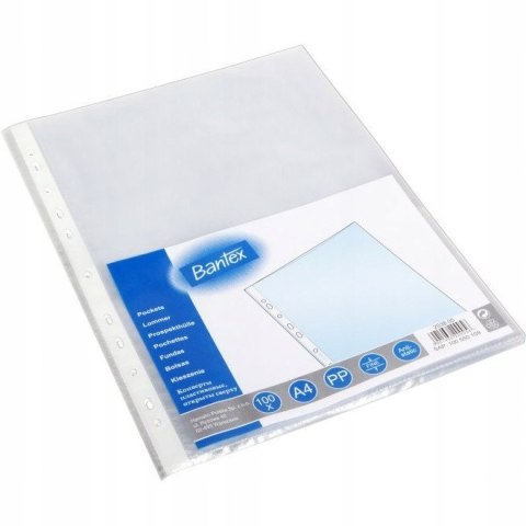 Koszulki groszkowe na dokumenty A4 50mic 100 sztuk 100550109 BANTEX