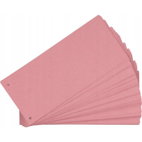 Przekładki do segregatora kartonowe 1/3 A4 105x240mm różowa 100 sztuk 100205027 OXFORD