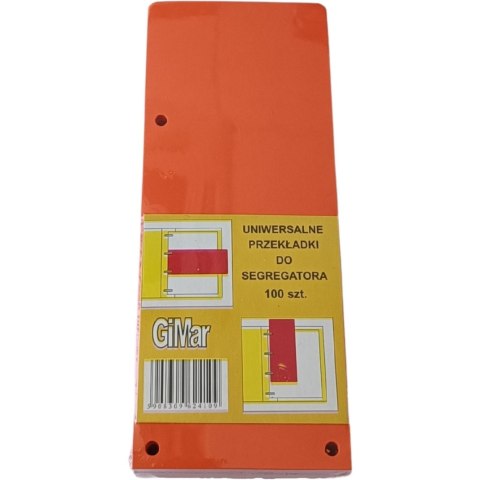 Przekładki 98x240 wąskie(100) pomarańczowe BREWIS