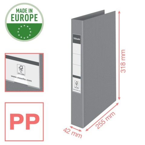 Segregator ringowy Esselte Colour`Breeze A4 42mm 2 ringi koralowy 628433