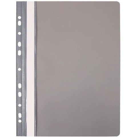 Skoroszyt na dokumenty twardy A4 wpinany do segregatora 10 sztuk szary NATUNA