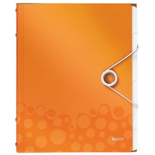Teczka z gumką 6 przekładek pomarańczowa 46330044 LEITZ WOW