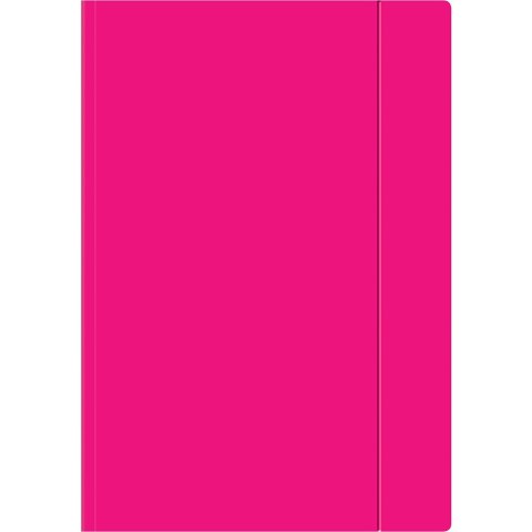 Teczka z gumką A4+ FLUO różowa INTERDRUK