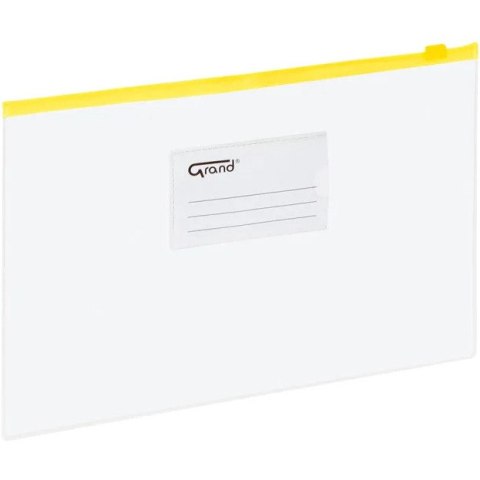 Koperta foliowa A4 na suwak EC009B żółta 120-1463 GRAND Koperta foliowa A4 na suwak EC009B żółta 120-1463 GRAND