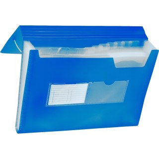 Teczka A4 harm.PP 13przegródek z gumką/rogach niebieska BT621-N TETIS