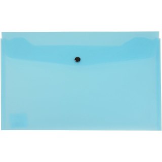 Teczka kopertowa na dokumenty A4 na zatrzask PVC niebieska przezroczysta TP-11-02 BIURFOL