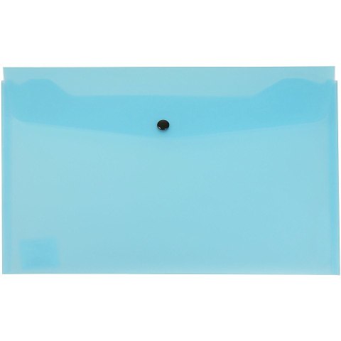 Teczka kopertowa na dokumenty A4 na zatrzask PVC niebieska przezroczysta TP-11-02 BIURFOL