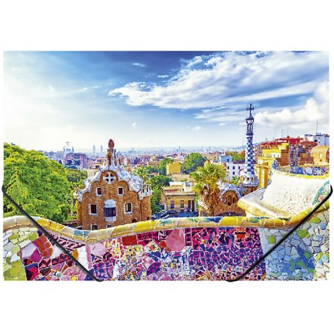 Teczka na gumkę A4 PP z nadrukiem Barcelona 0410-0064-42 Panta Plast Teczka na gumkę A4 PP z nadrukiem Barcelona 0410-0064-42 Panta Plast