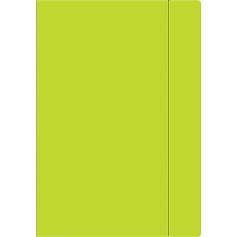 Teczka z gumką A4+ FLUO limonkowa INTERDRUK