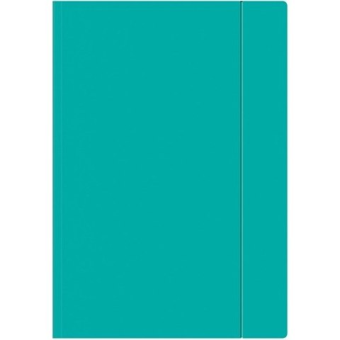 Teczka z gumką A4+ FLUO turkusowa INTERDRUK