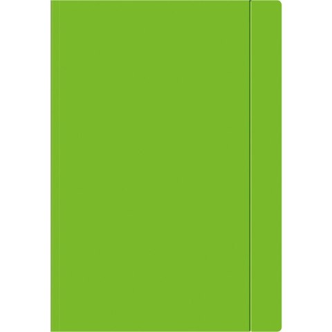 Teczka z gumką A4+ FLUO zielona INTERDRUK