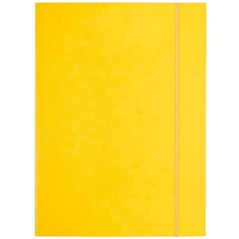 Teczka z gumką prostą NATUNA A4 preszpan żółta 390g