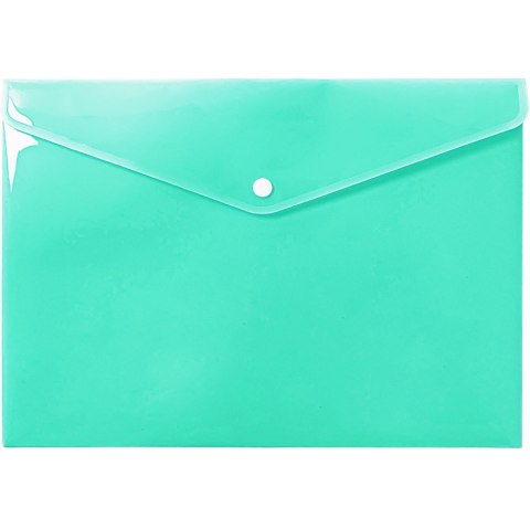 Teczka kopertowa na dokumenty A4 na zatrzask PP pastelowy zielony TKP-A4-04 BIURFOL