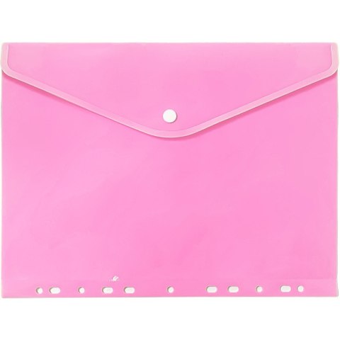 Teczka kopertowa A4 wpinana do segregatora PP pastelowy różowy TKZP-A4-01 BIURFOL