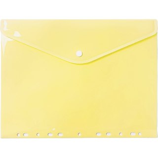 Teczka kopertowa A4 wpinana do segregatora PP pastelowy żółty TKZP-A4-03 BIURFOL