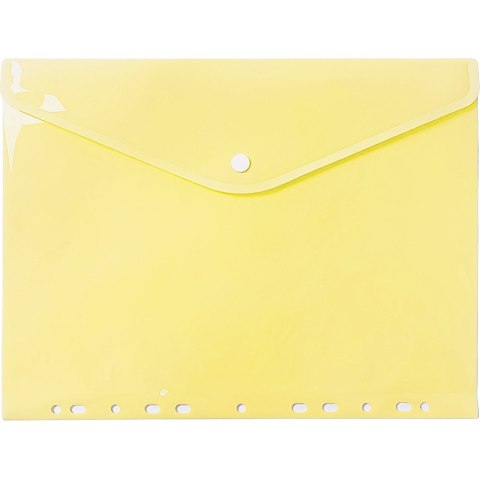 Teczka kopertowa A4 wpinana do segregatora PP pastelowy żółty TKZP-A4-03 BIURFOL
