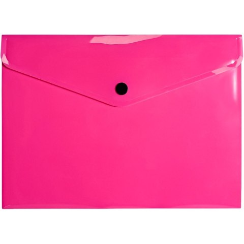 Teczka kopertowa na dokumenty A5 na zatrzask PP neonowy różowy TK-NEON-A5-01 BIURFOL
