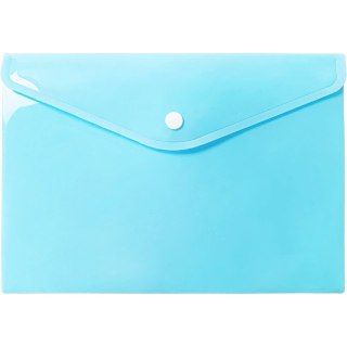 Teczka kopertowa na dokumenty A5 na zatrzask PP pastelowy niebieski TKP-A5-02 BIURFOL