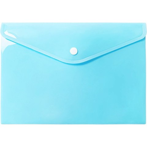Teczka kopertowa na dokumenty A5 na zatrzask PP pastelowy niebieski TKP-A5-02 BIURFOL